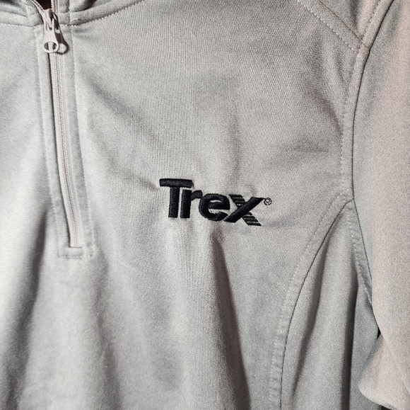 The North Face Pullover Jacket 1/4 Zipper Logo Large Gray Branded - Picture 2 of 8